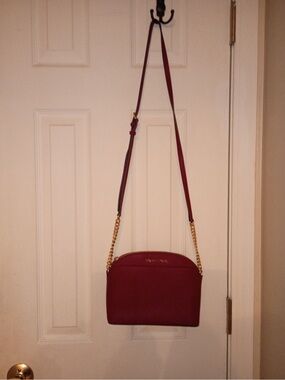 Michael Kors Pink Crossbody with Gold Chain Strap